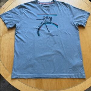 Brakeburn Cycling Graphic T Shirt Bike Graphic T Blue Bicycle Size L Streetwear
